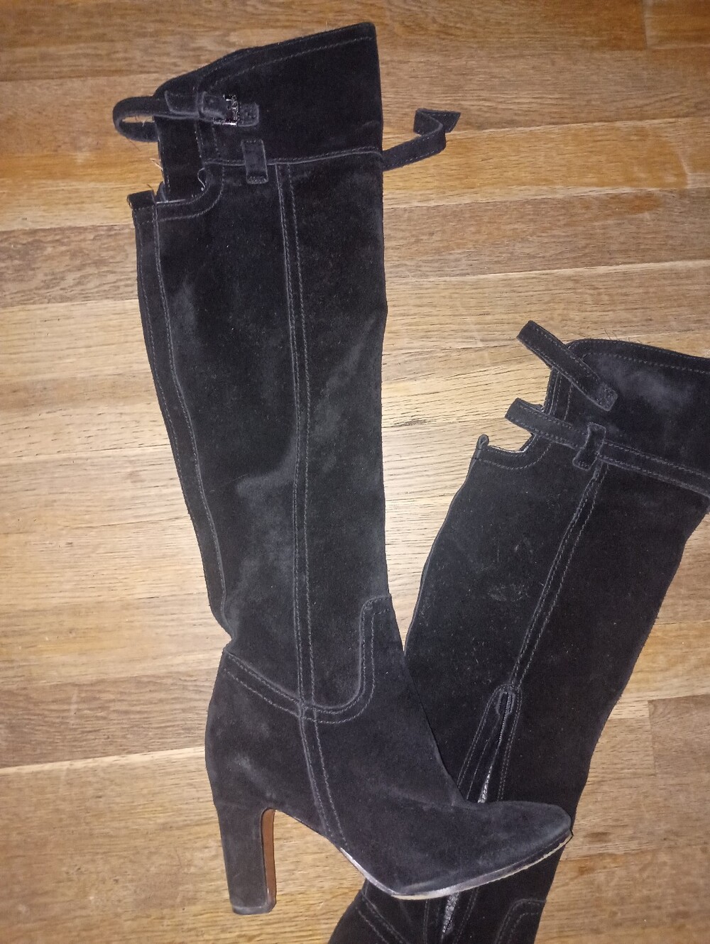 Sam Edelman SUTTON OVER THE KNEE BOOTS/Black Suede Womens Size 9.5